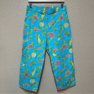 Spartelle Coastal Grannie Beachy Pants Size XL Stretch Cotton High Waisted Capri